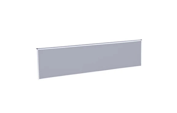 Value 1600mm Desk Mounted Screen with G clamp fixing brackets Grey Fabric