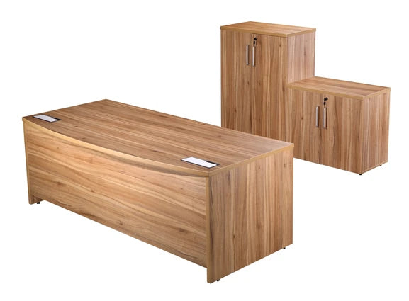 Alto 2000x900mm Bow Fronted Desk American Black Walnut