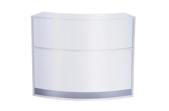 Value Full Height Radial Section Reception Counter White