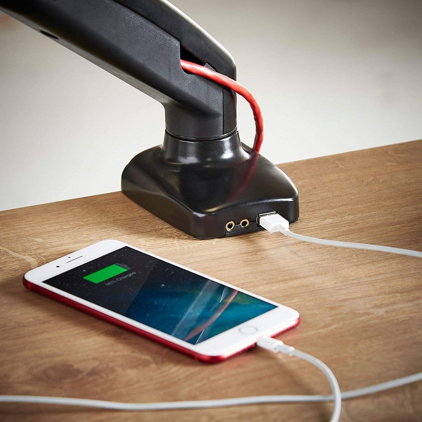 Vestra Economy Gas Spring Single Monitor Arms with USB/AV Ports