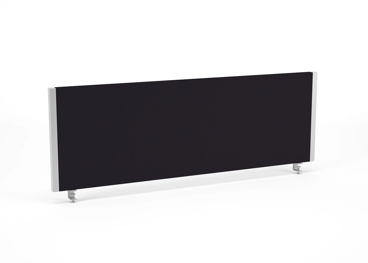 Impulse 1200x400mm Desktop Screen Black with Silver Frame