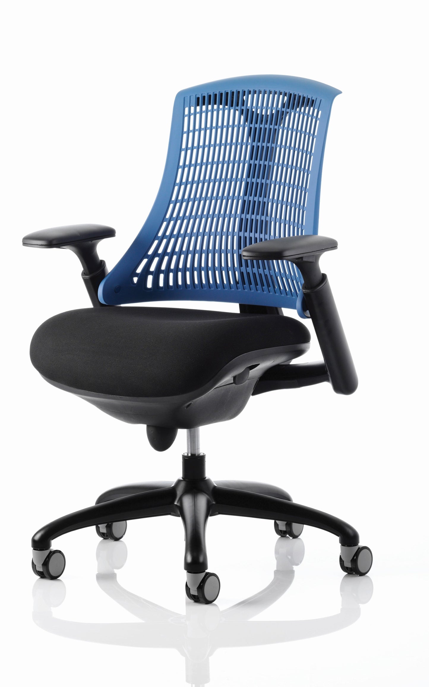 Flex Medium Back Task Operator Armchair, Black / Blue
