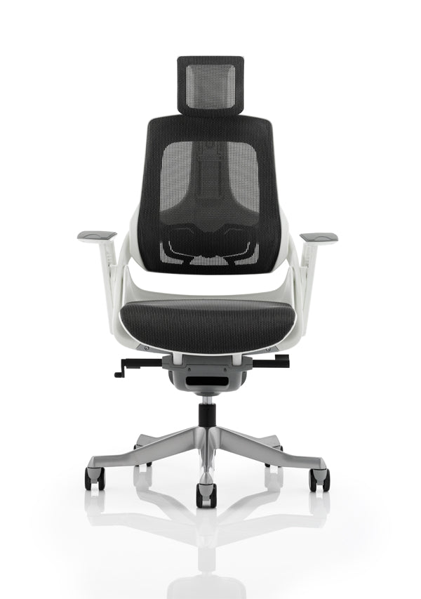 Zure High Back Executive Chair with Height Adjustable Arms & Headrest Charcoal