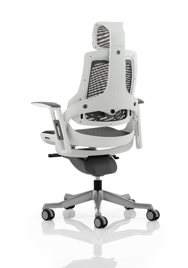 Zure High Back Executive Chair with Height Adjustable Arms & Headrest Charcoal