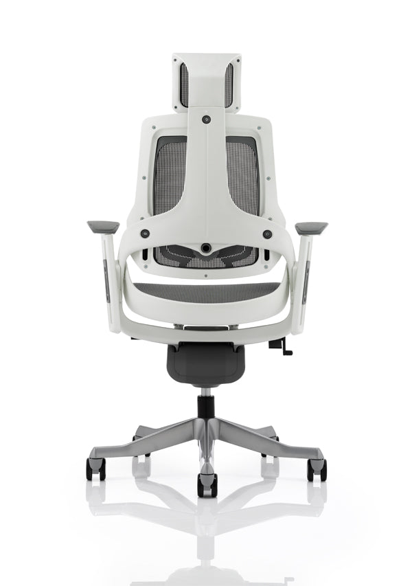 Zure High Back Executive Chair with Height Adjustable Arms & Headrest Charcoal