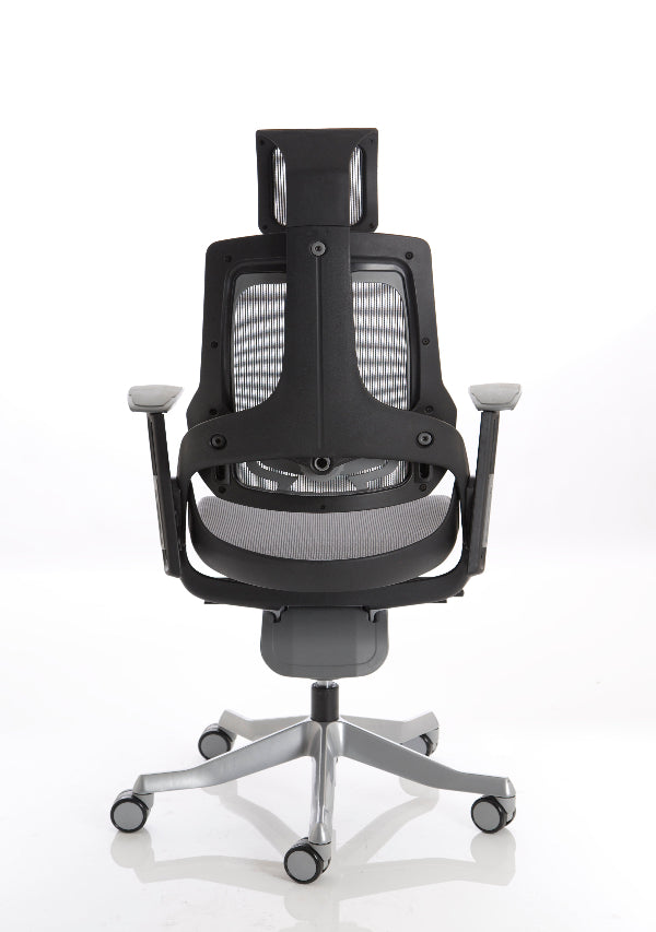 Zure High Back Executive Chair with Height Adjustable Arms & Headrest Charcoal