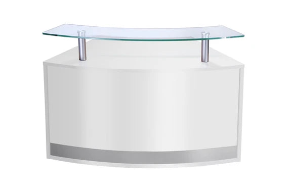 Value Low Height Radial Section Reception Counter White