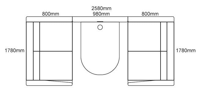 Alto Booth Large 4 Seater with Table inc Desktop Power Module & TV Bracket