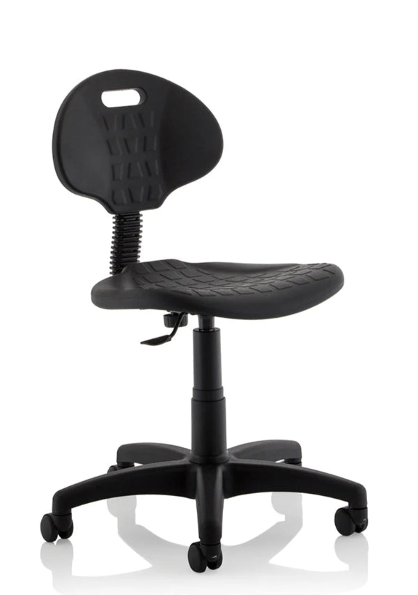 Malaga Medium Back Operator Chair, Black Polyurethane