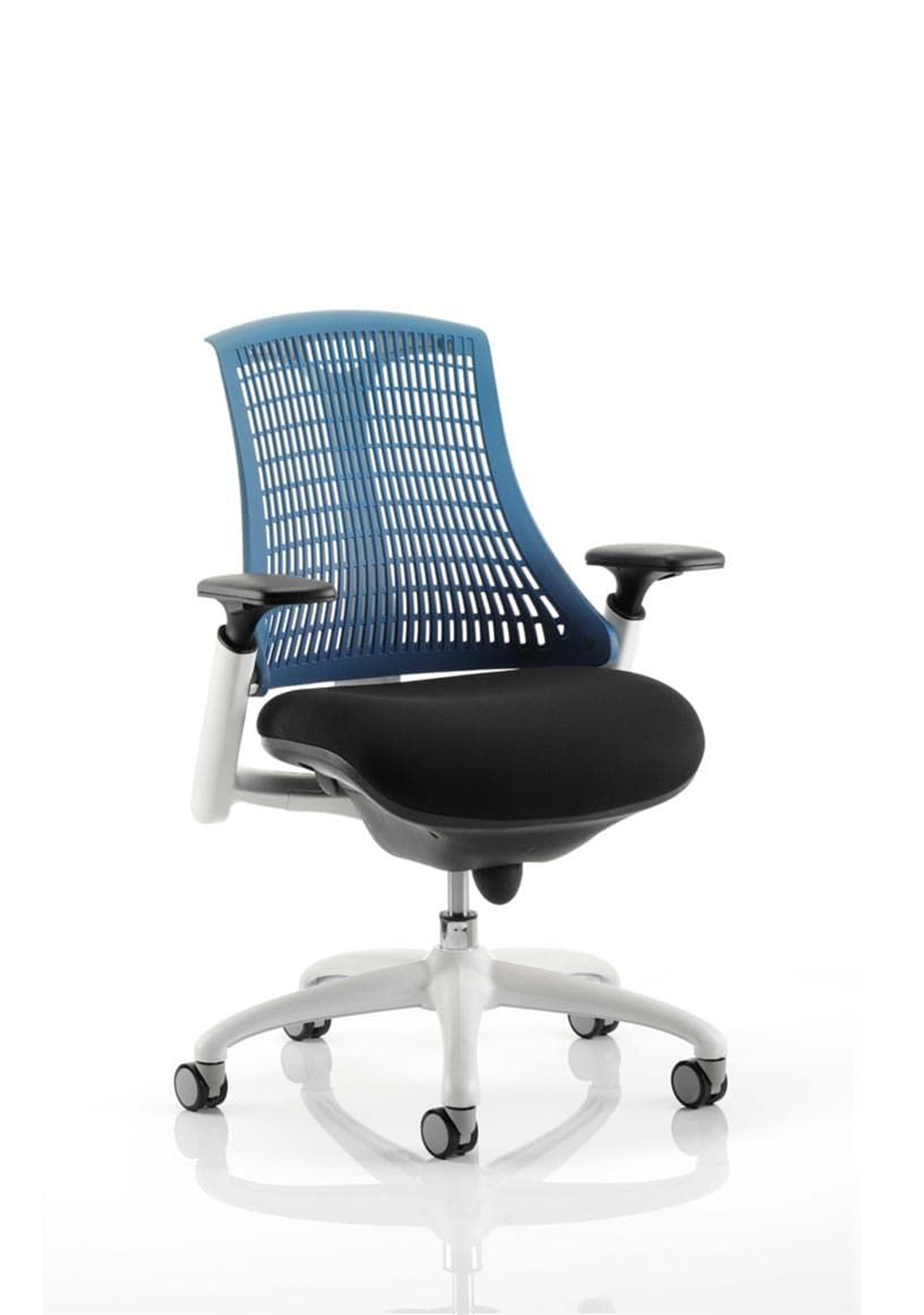Flex Medium Back Task Operator Armchair White / Blue
