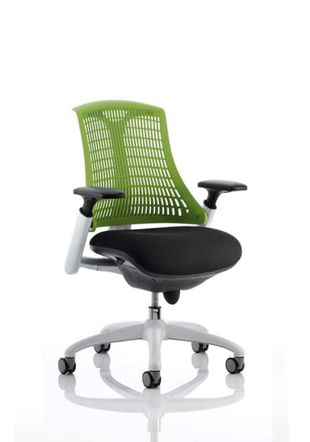 Flex Medium Back Task Operator Armchair White / Green