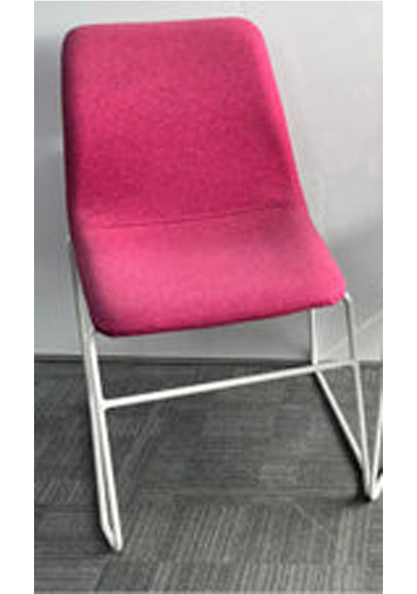 NaughtOne Viv Meeting Chair Pink with White Frame (used)