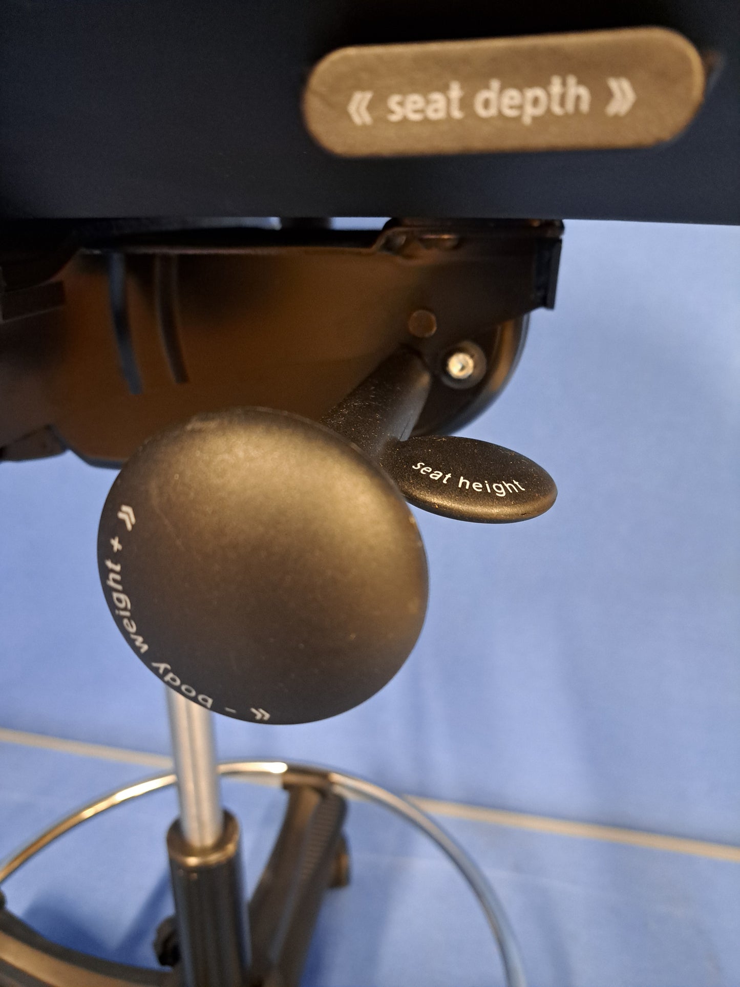 Orangebox Flo High Back Draughtsman Chair Black (used)