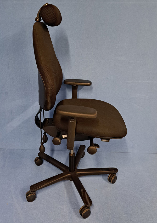 Orangebox Flo Mid Back Task Armchair with Headrest Black (used)