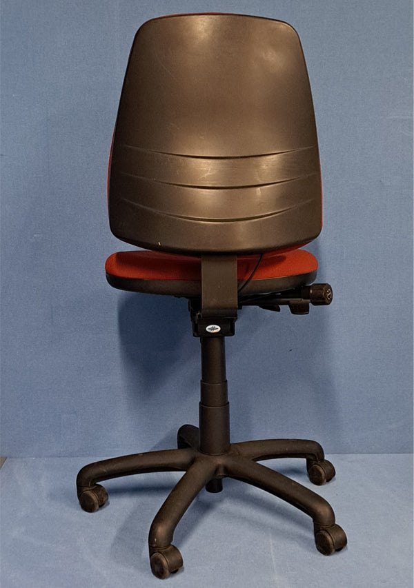 High Back Operators Chair Orange (used)