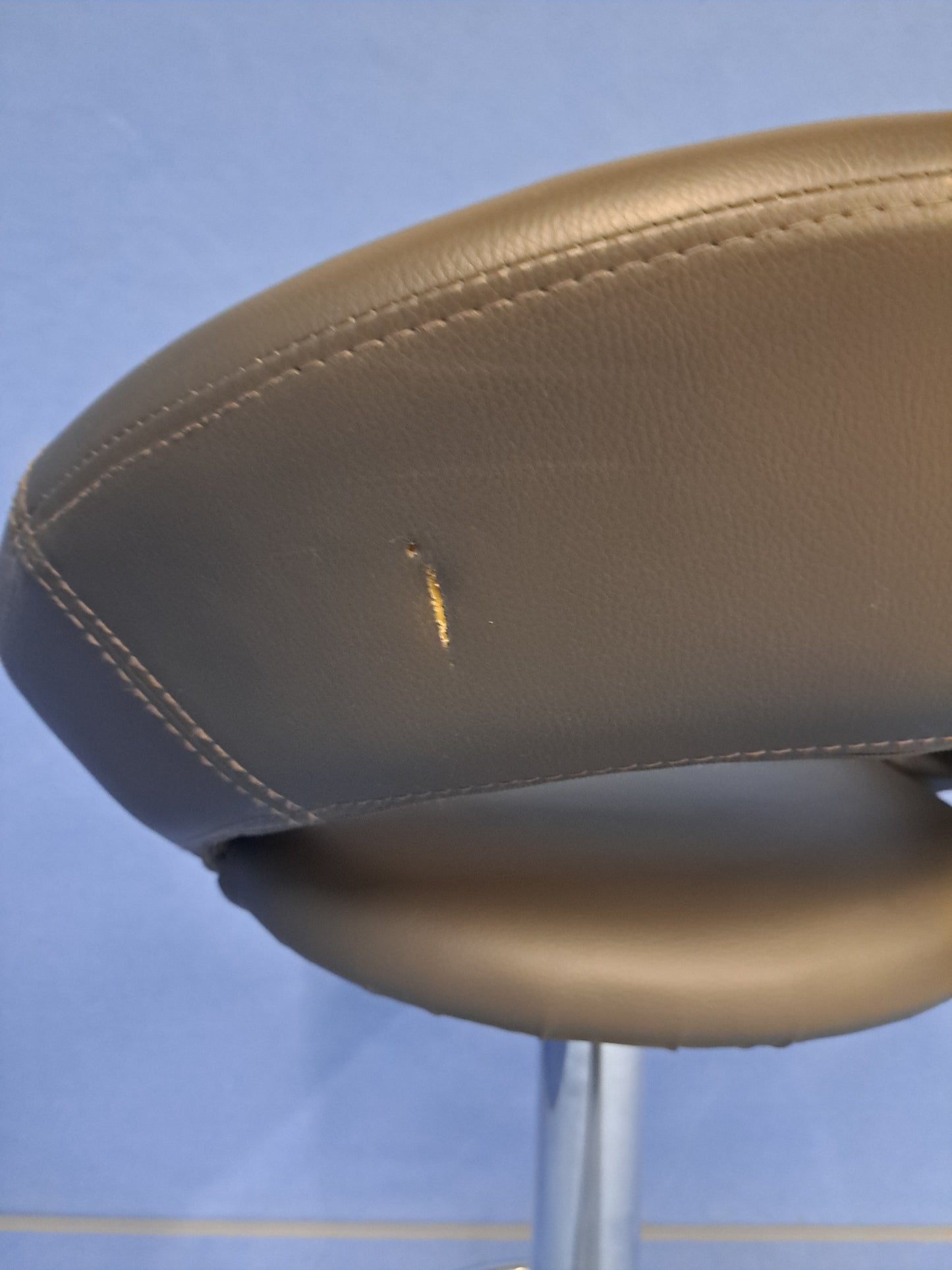 *SALE* Height Adjustable Grey Bar Stool (torn on the seat) (used)
