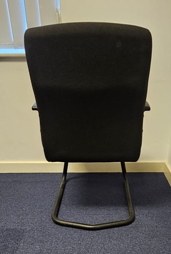 *SALE* High Back Meeting Armchair on Cantilever Frame Black (used)