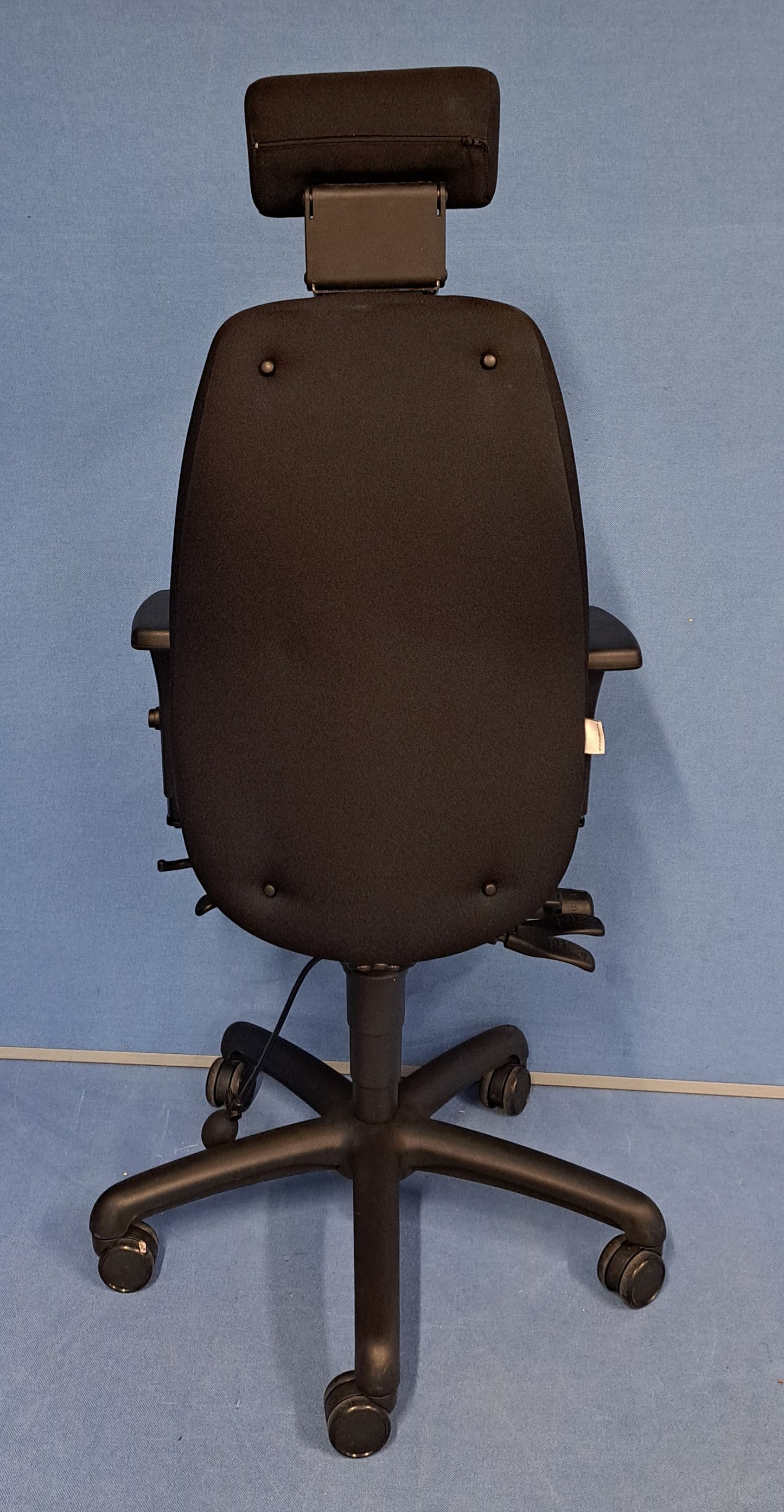 *SALE* High Back Operators Armchair with Adjustable Headrest Black (used)