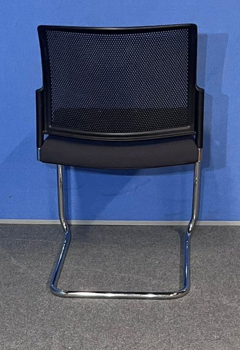 Boss Design Mars Komac Visitor / Meeting Chair Grey & black on a Cantilever Frame (used)