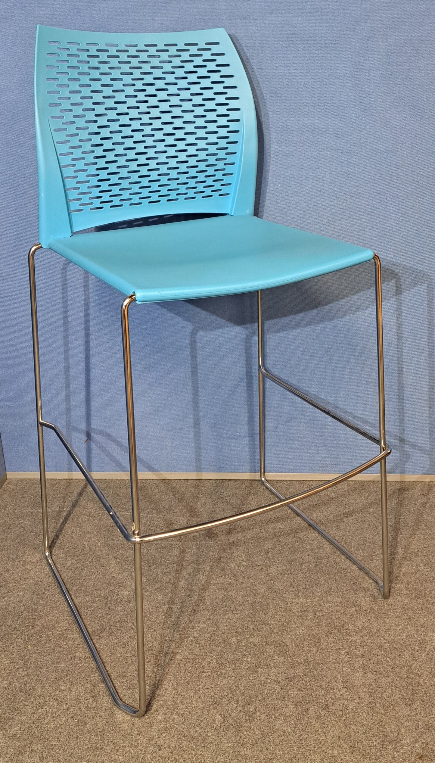 Set of 4 Xpresso High Chair / Stool Blue & Purple (used)