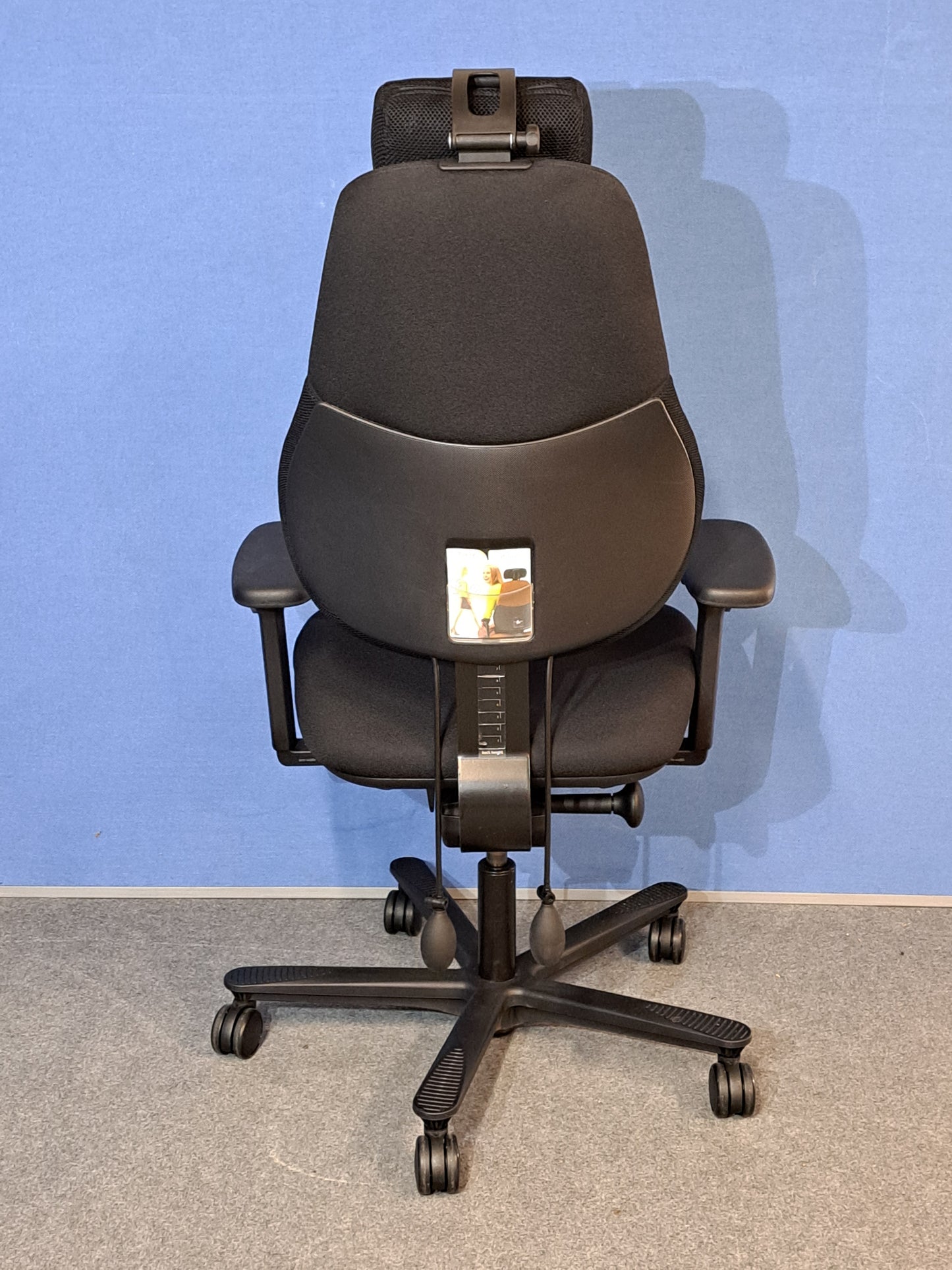Orangebox Flo High Back Task Armchair with Headrest Black (used)