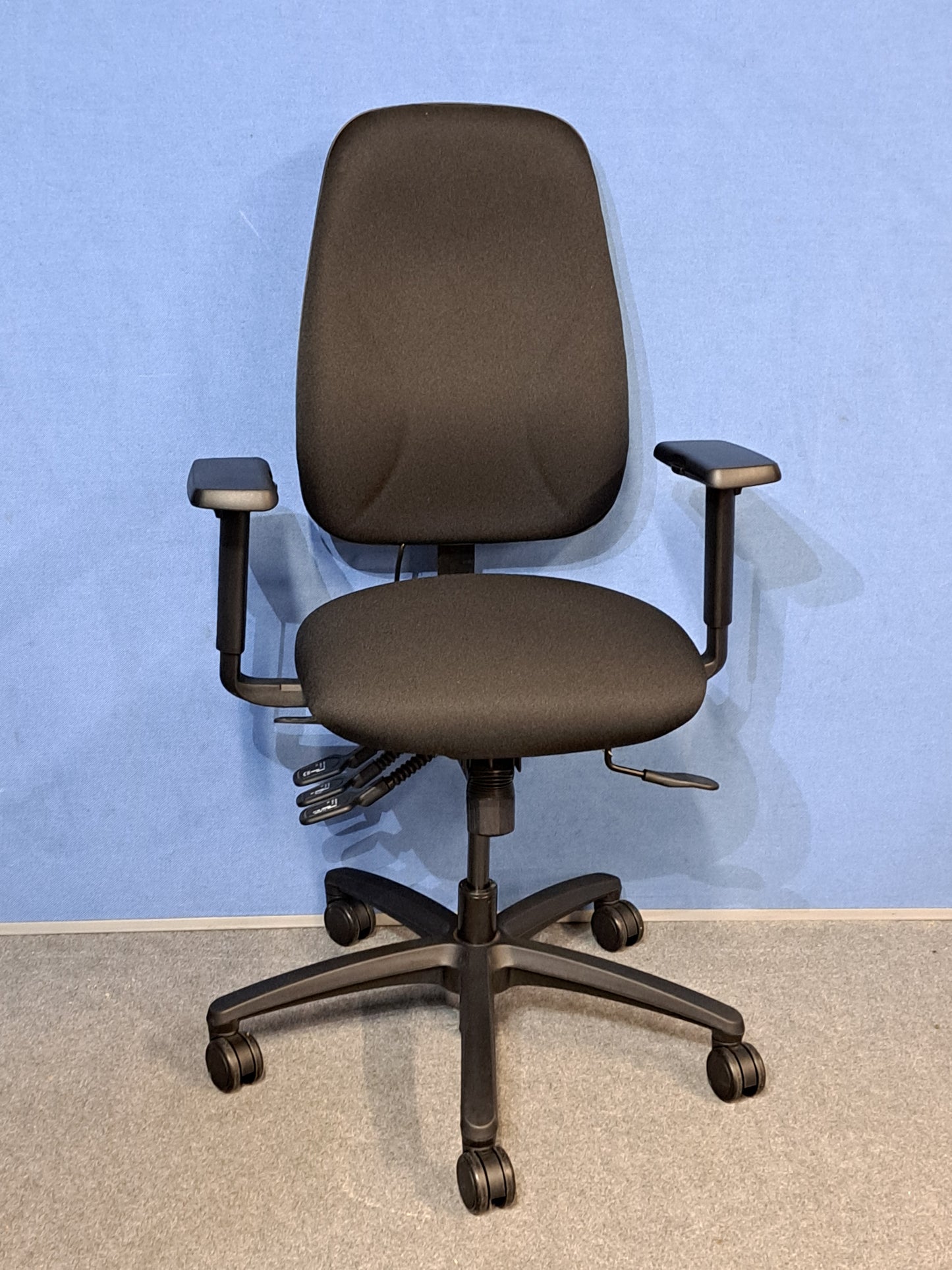 Ergonomic Opera 60-6 High Back Operators Armchair with Small Seat Black (used)