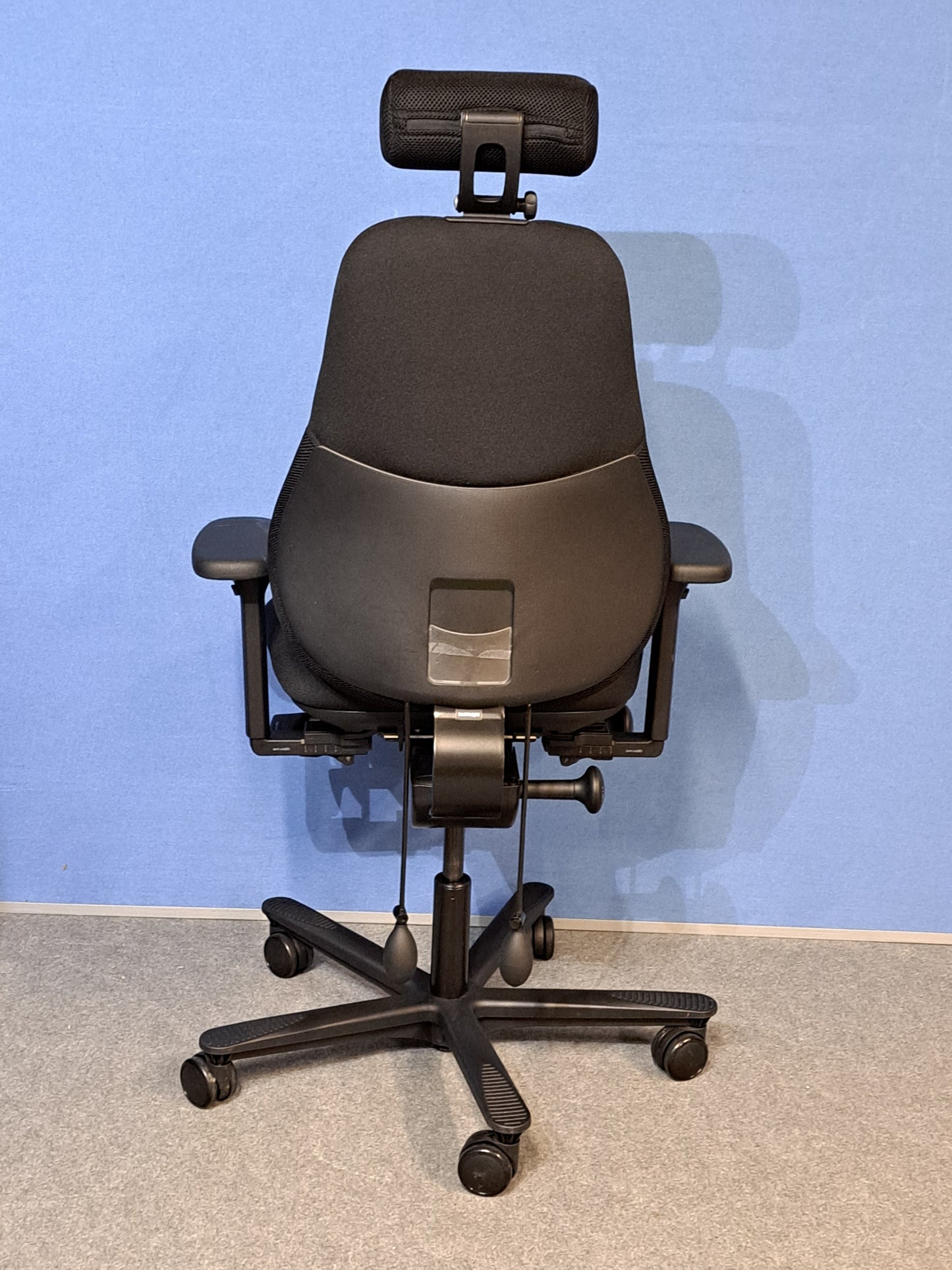 Orangebox Flo High Back Task Armchair with Headrest Black (used)