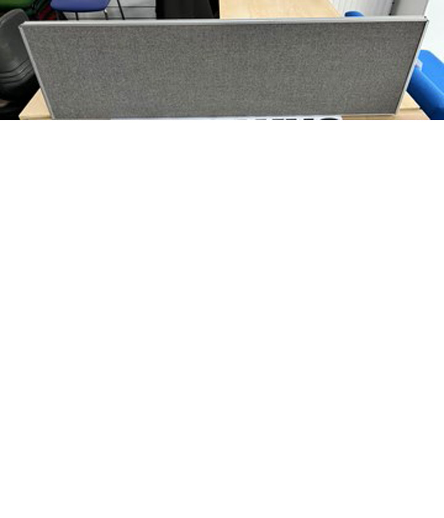 1400mm Desktop Screen Grey (used)