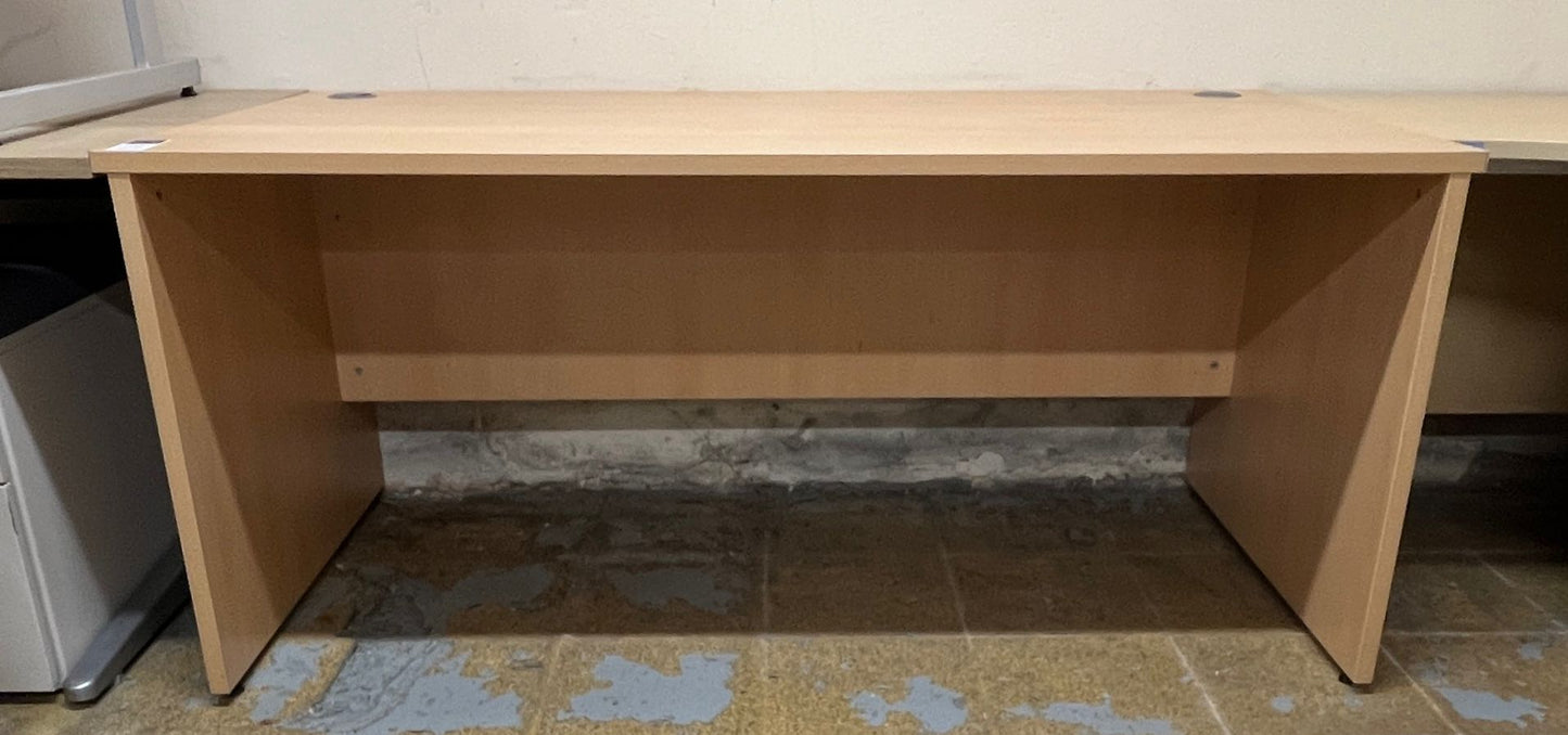 1600x800mm Straight Desk with Panel Legs Beech (used)