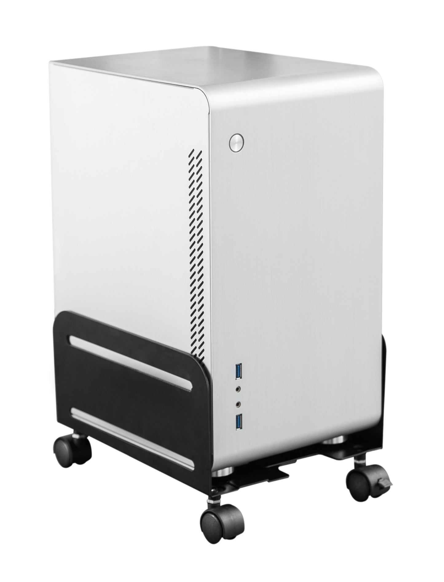 WheelBase 200mm Wide PC Trolley/CPU Holder Black