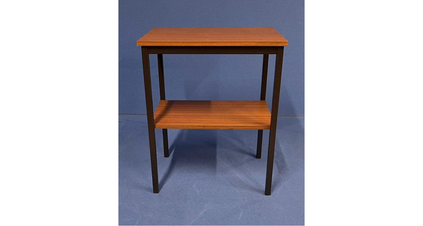 600mm Table with Shelf Light Walnut (used)