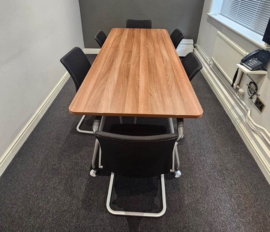 2400x900mm Boardroom Meeting Table Walnut (used)