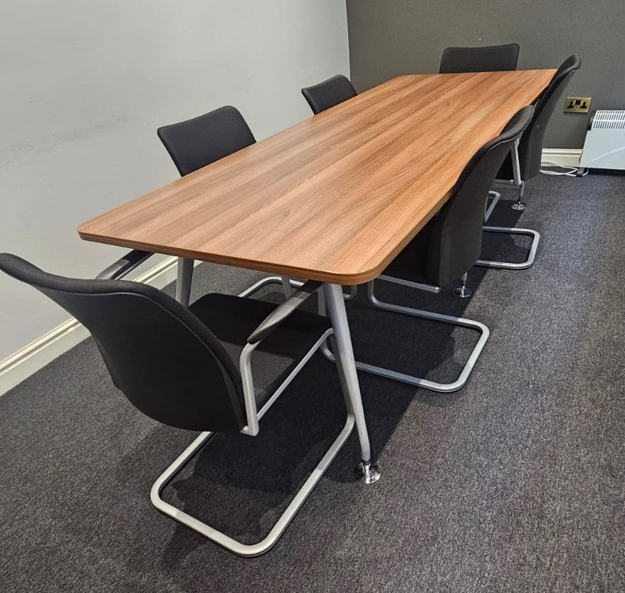 2400x900mm Boardroom Meeting Table Walnut (used)