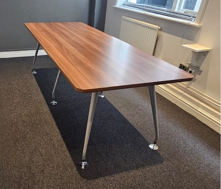2400x900mm Boardroom Meeting Table Walnut (used)