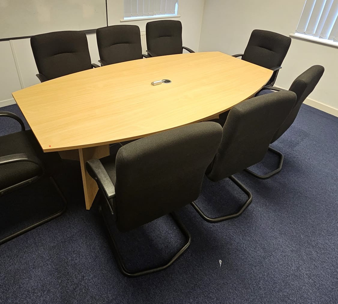 2400mm Boardroom Meeting Table Oak (used)