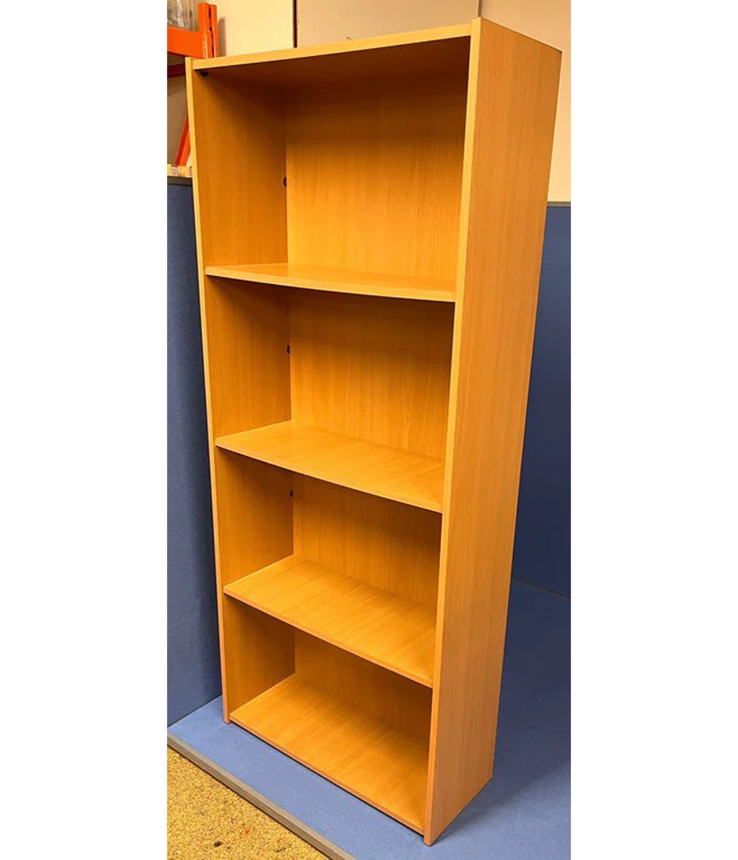 1800mm Tall Wooden Bookcase with 3 Shelves Beech (used)