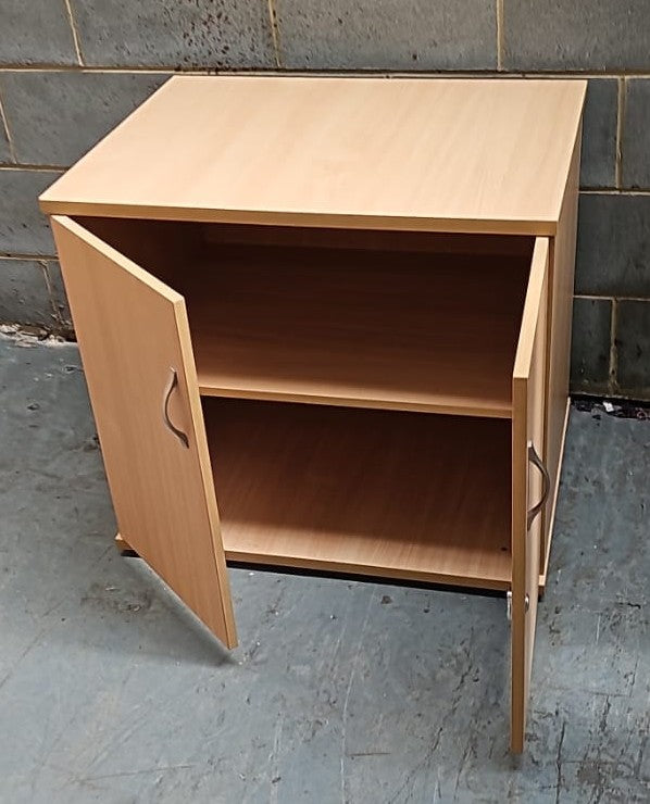 Desk High Cupboard with 1 Shelf Beech (used)
