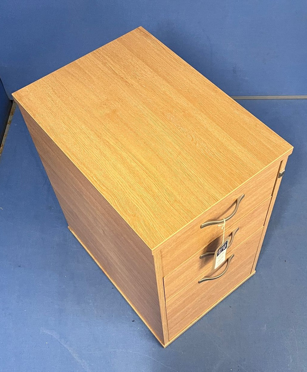 *SALE* 3 Drawer Desk High Pedestal Light Oak (used)