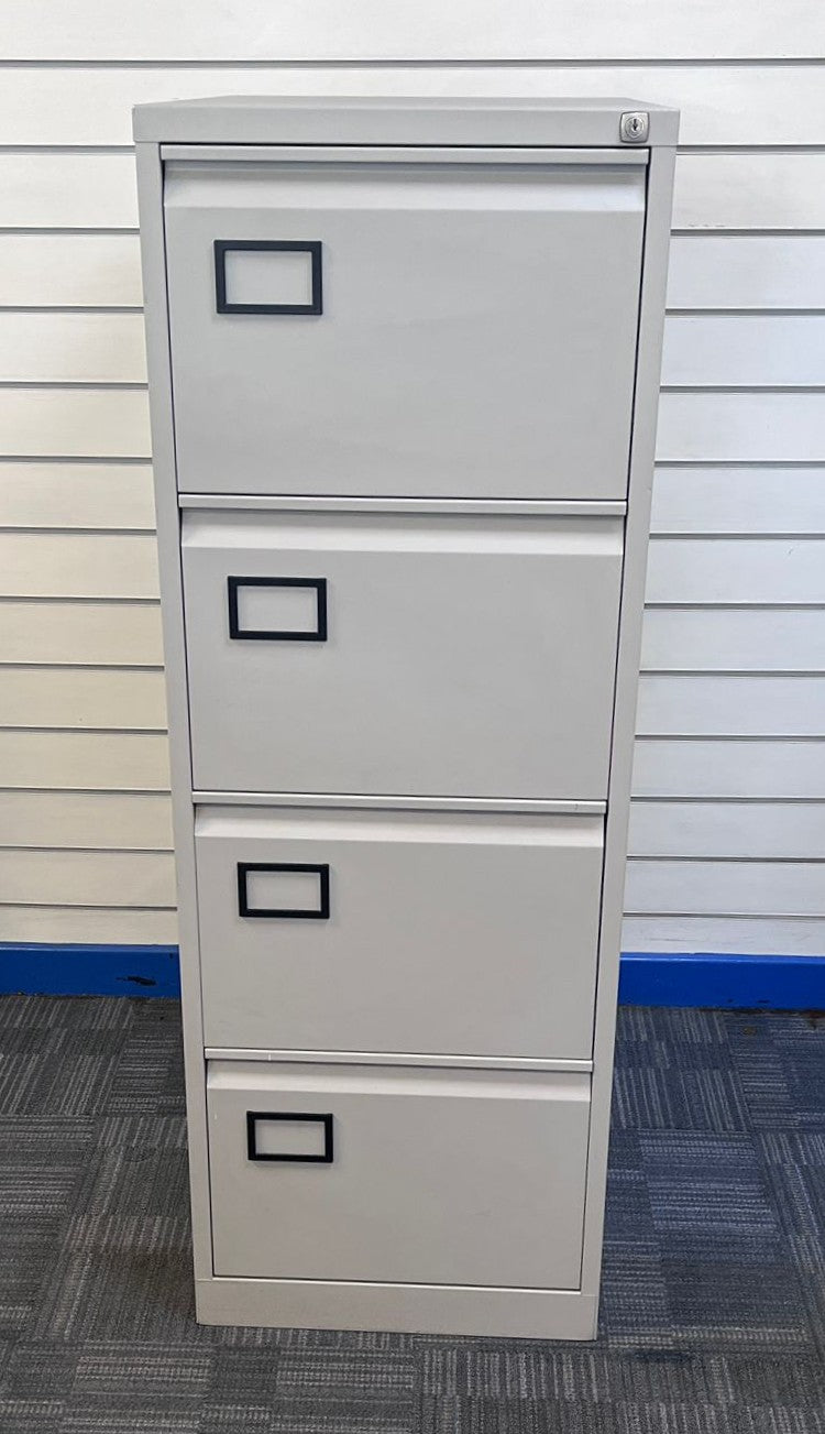 4 Drawer Steel Filing Cabinet Grey (used)