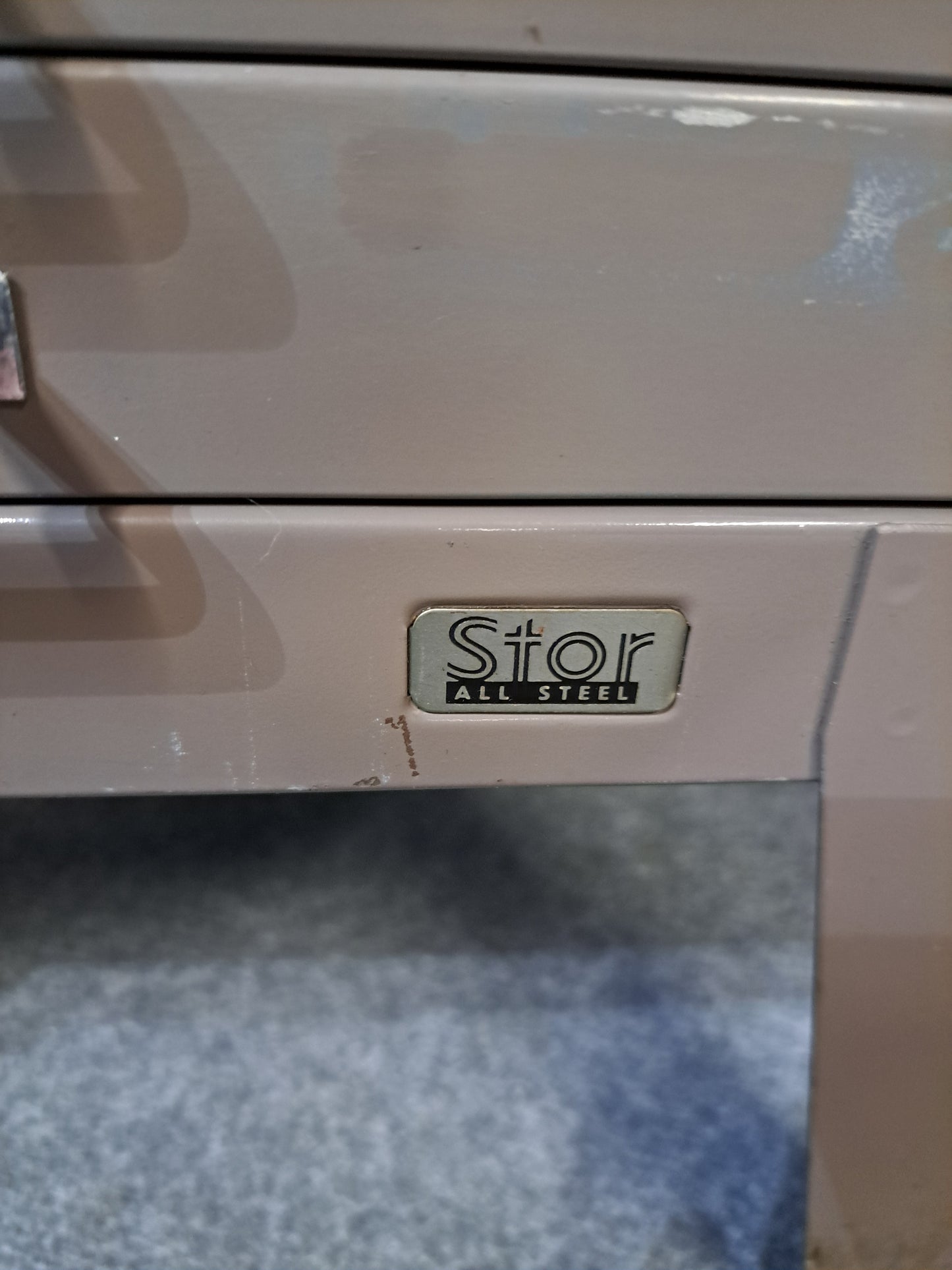 Vintage Stor All Steel 21 Drawer Lockable Cabinet with Chrome pull Handles (used)