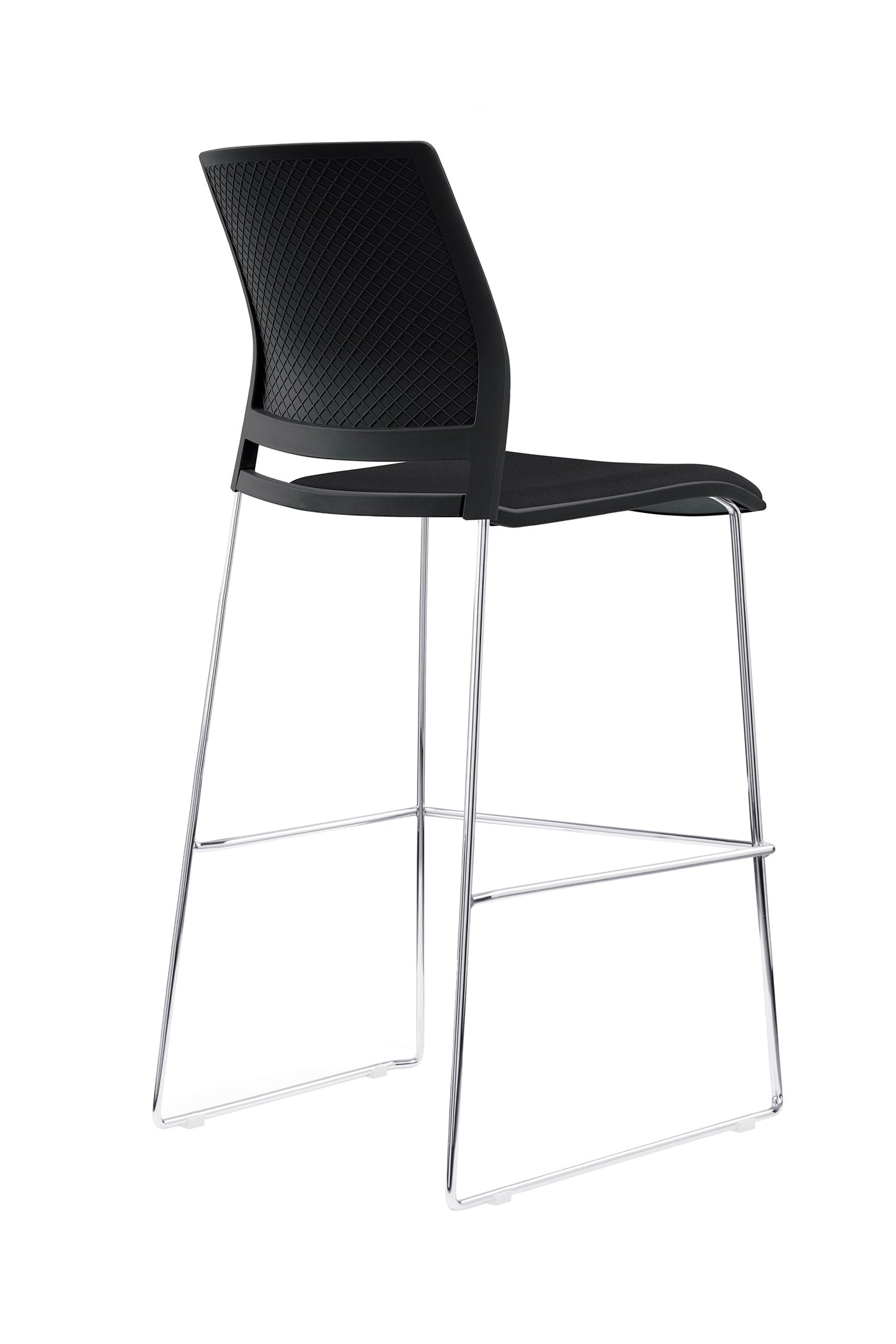 Value Verse Stool Black Shell with Black Seat Pad