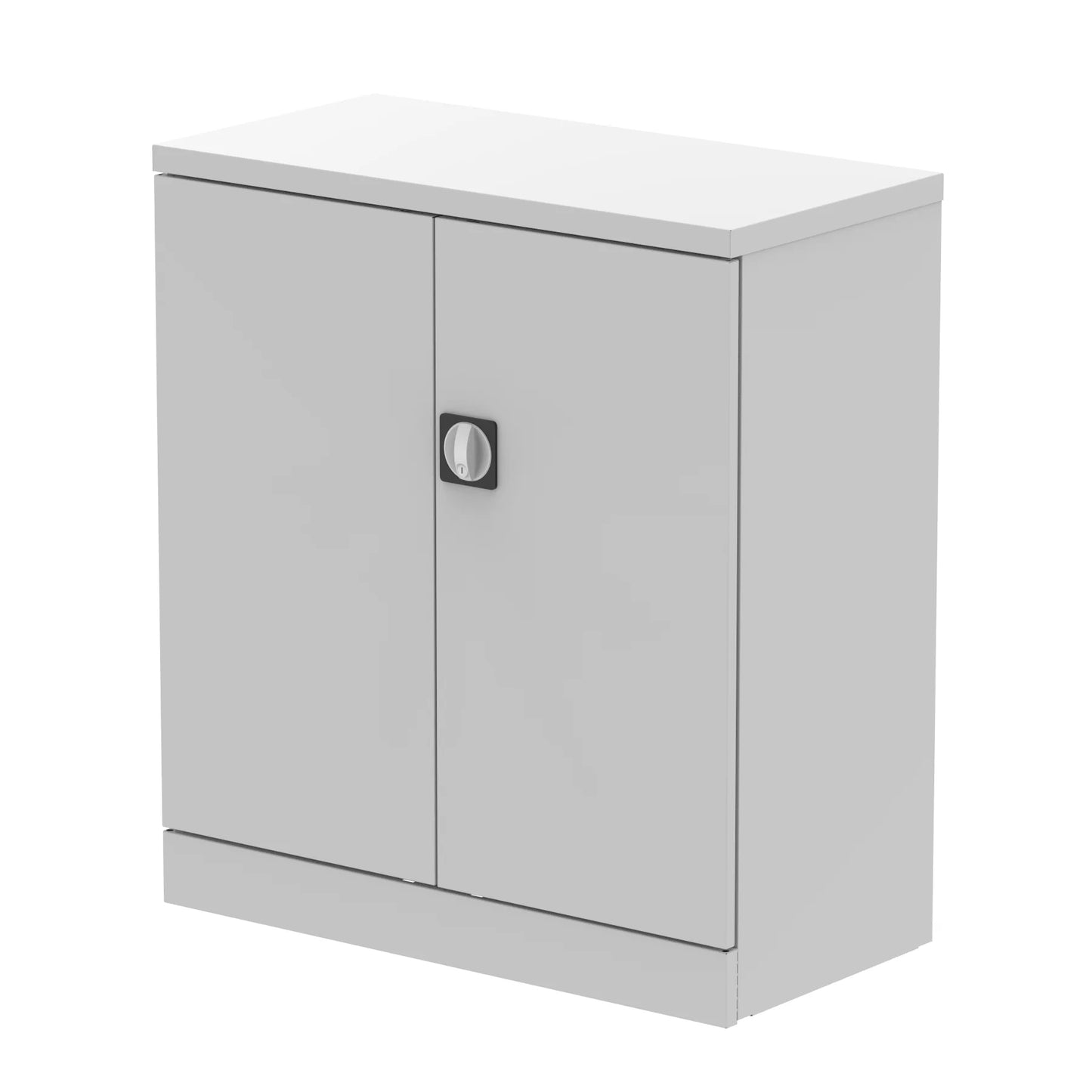 Qube 1020mm High 2 Door Cupboard Grey inc 1 Shelf