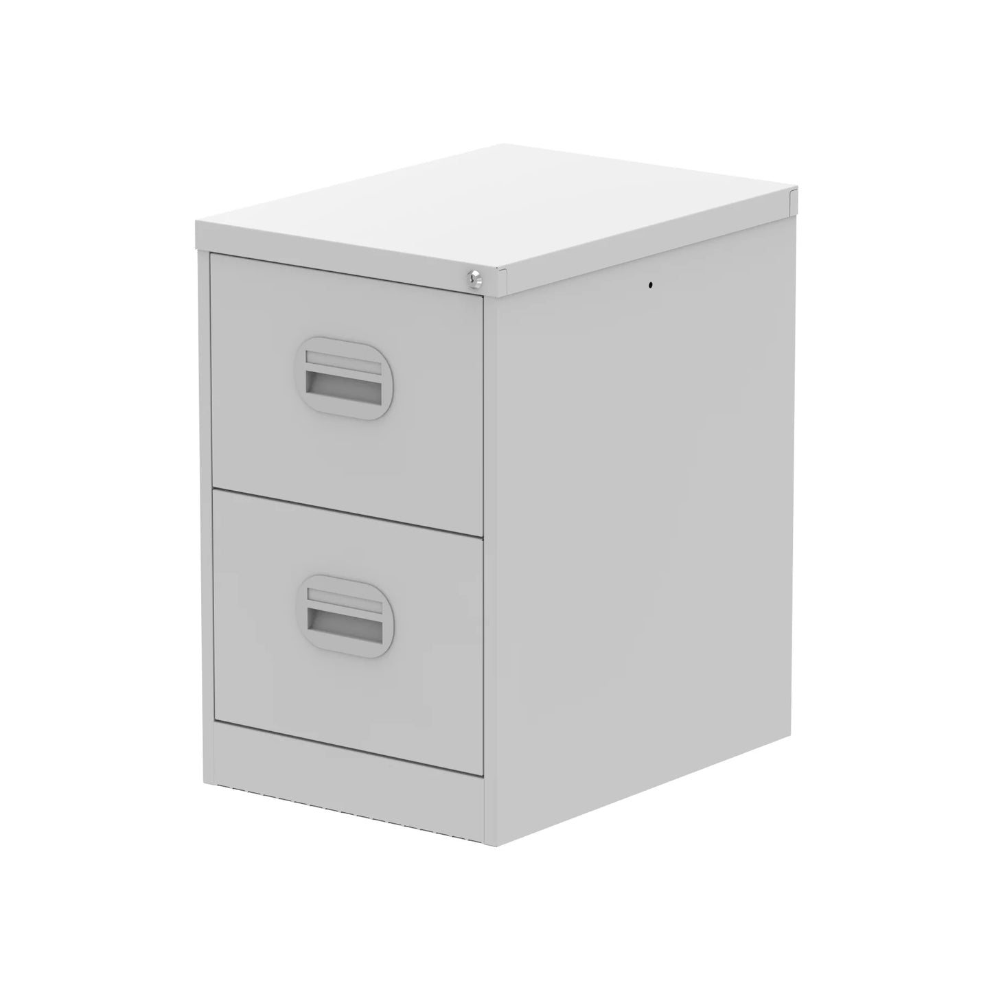 Qube 2 Drawer Metal Filing Cabinet Grey