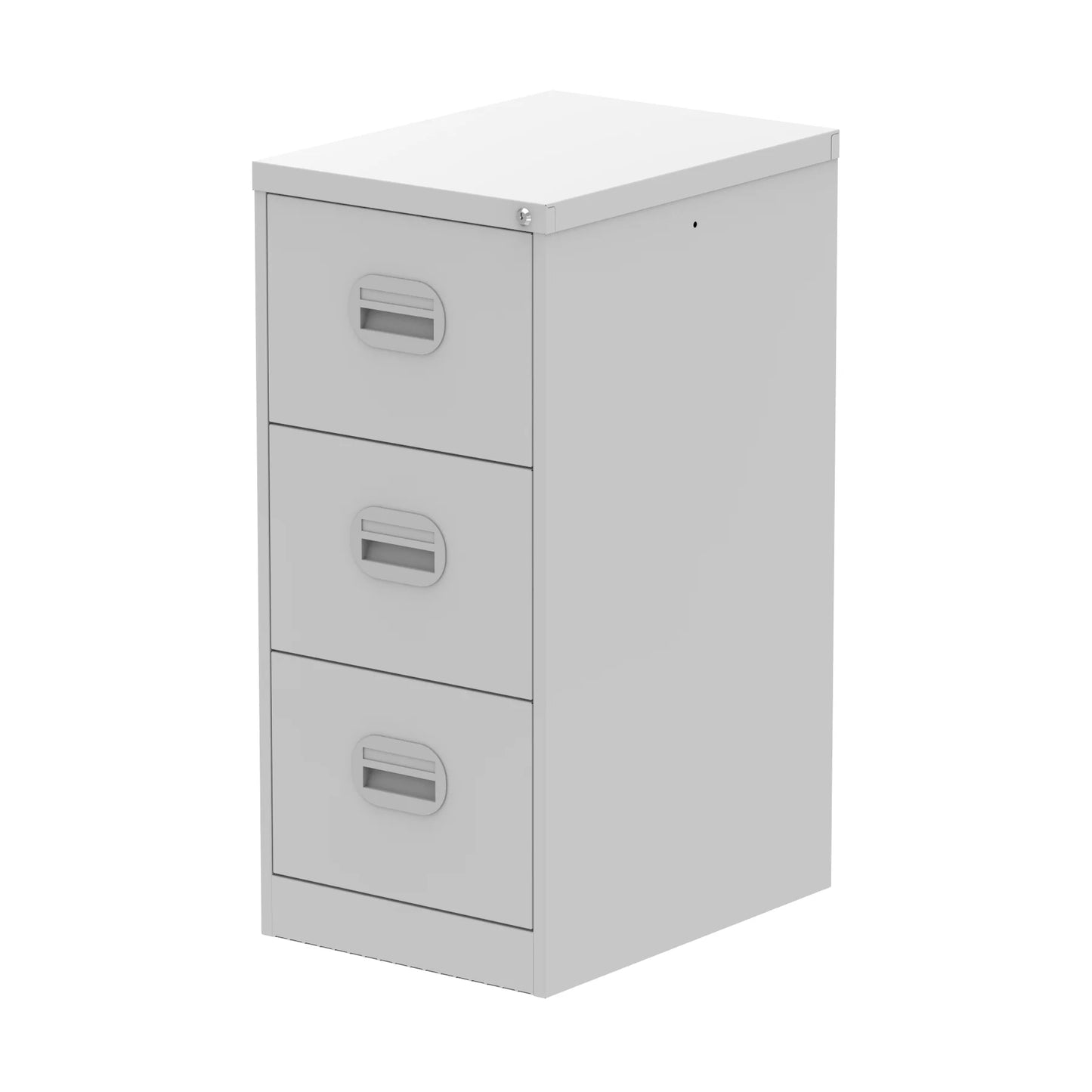 Qube 3 Drawer Metal Filing Cabinet Grey