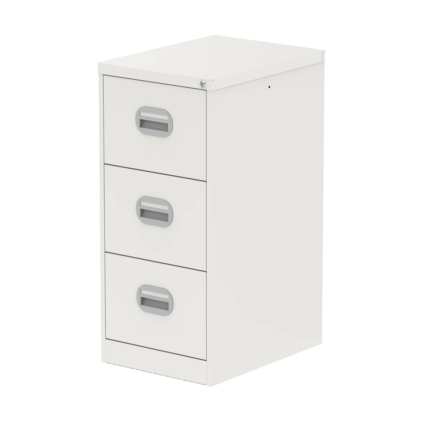 Qube 3 Drawer Metal Filing Cabinet White