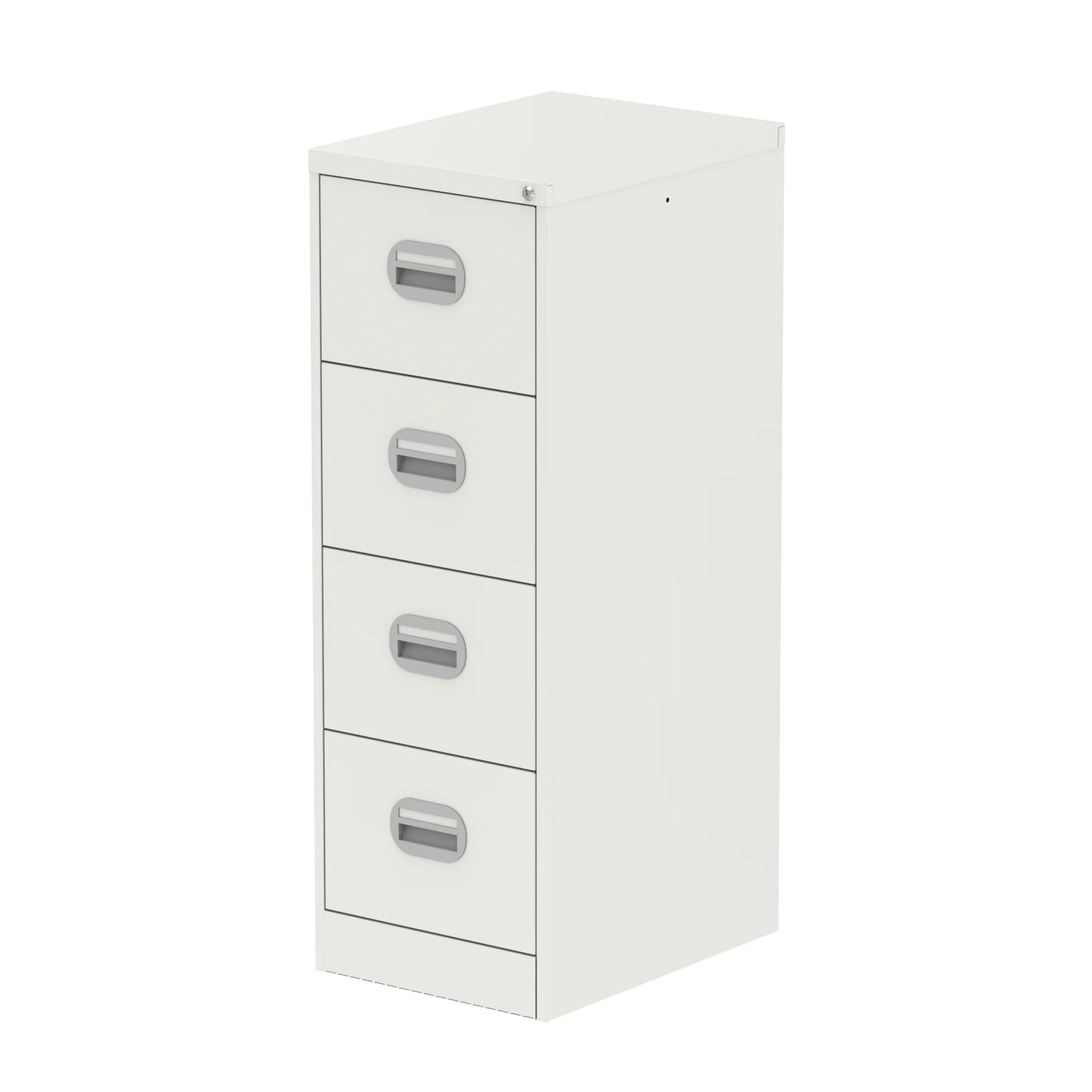 Qube 4 Drawer Metal Filing Cabinet White