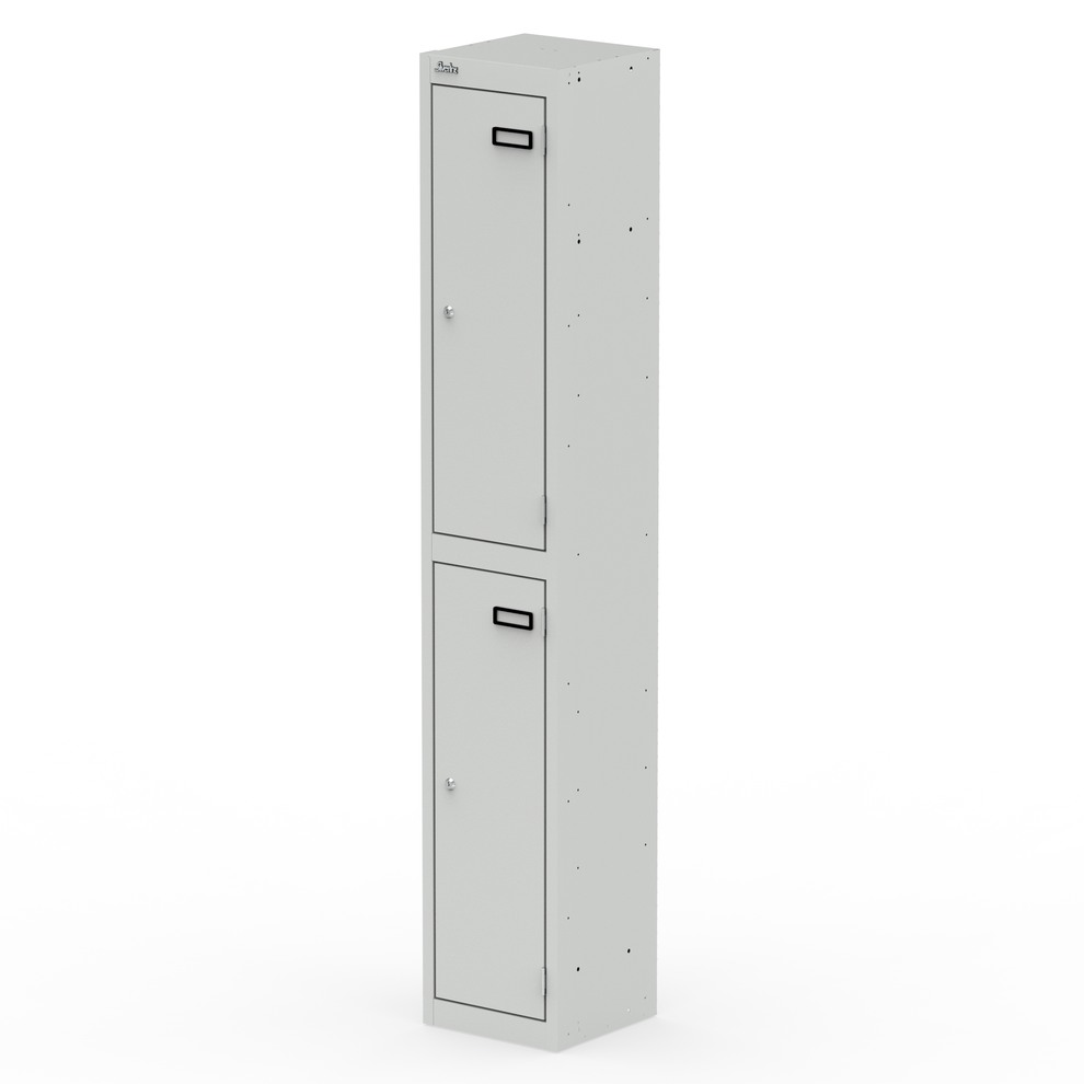 Qube 1780mm High 2 Door Locker Grey