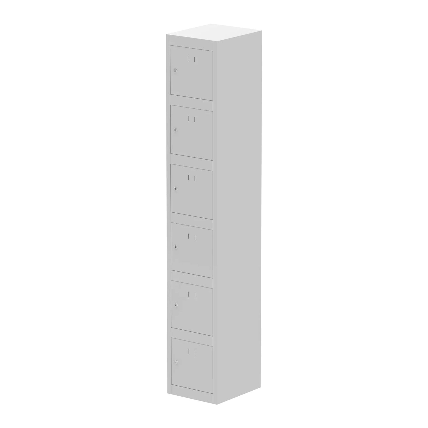Qube 1780mm High 6 Door Locker Grey