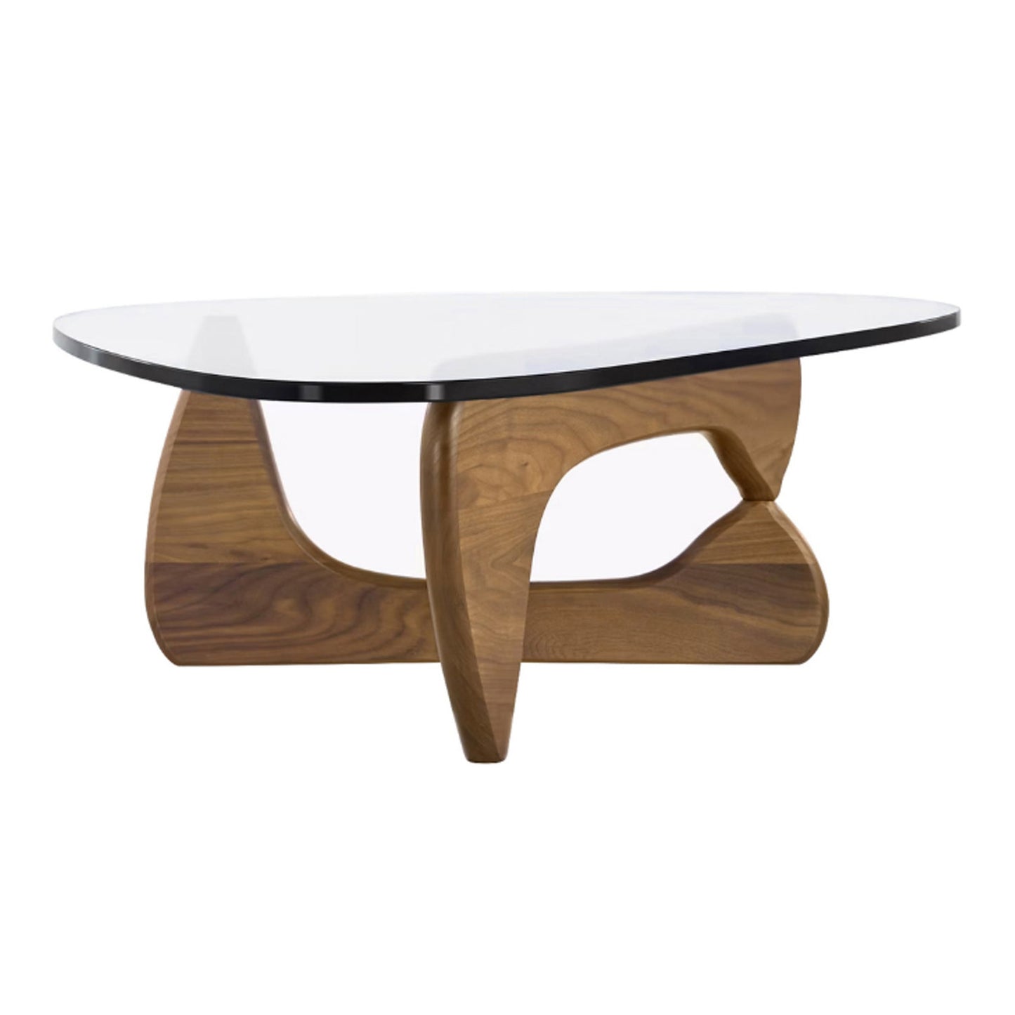 Value Glass Coffee Table with Walnut Base