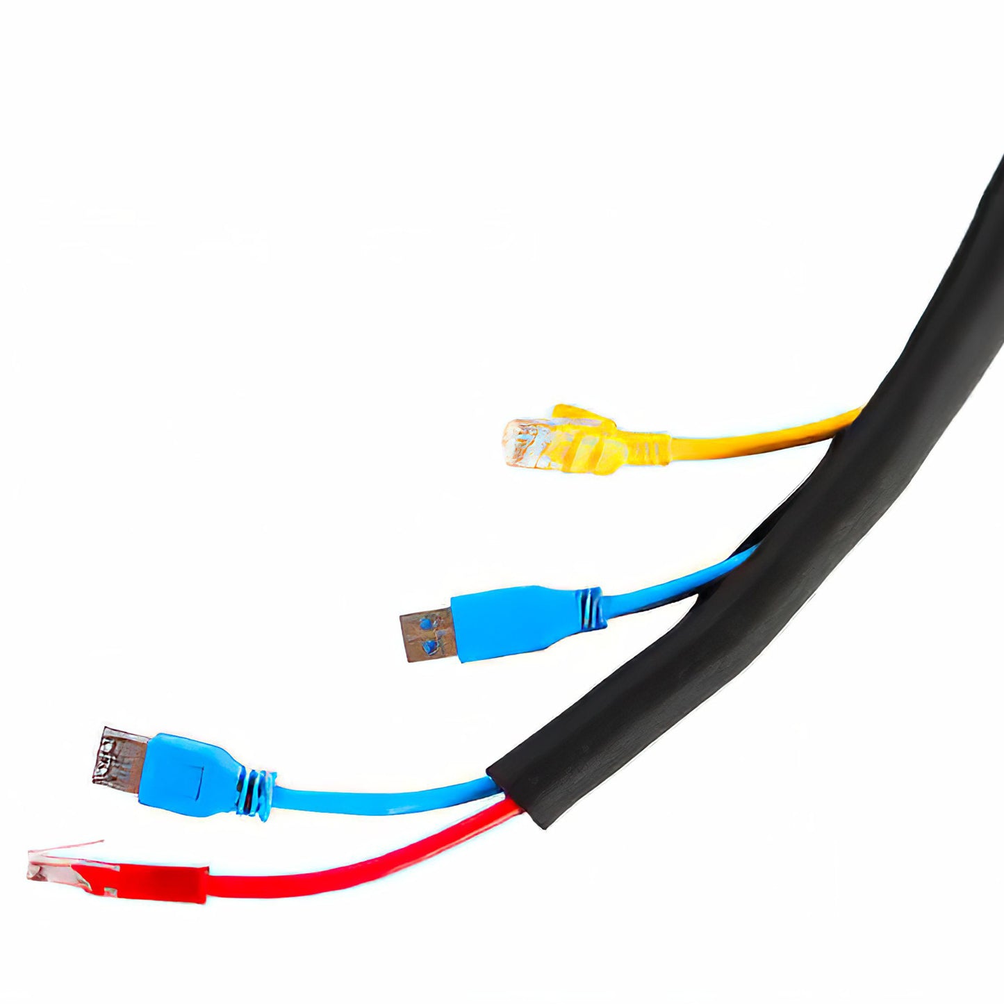 Stream Flexible Self-closing Cable Sleeve Black